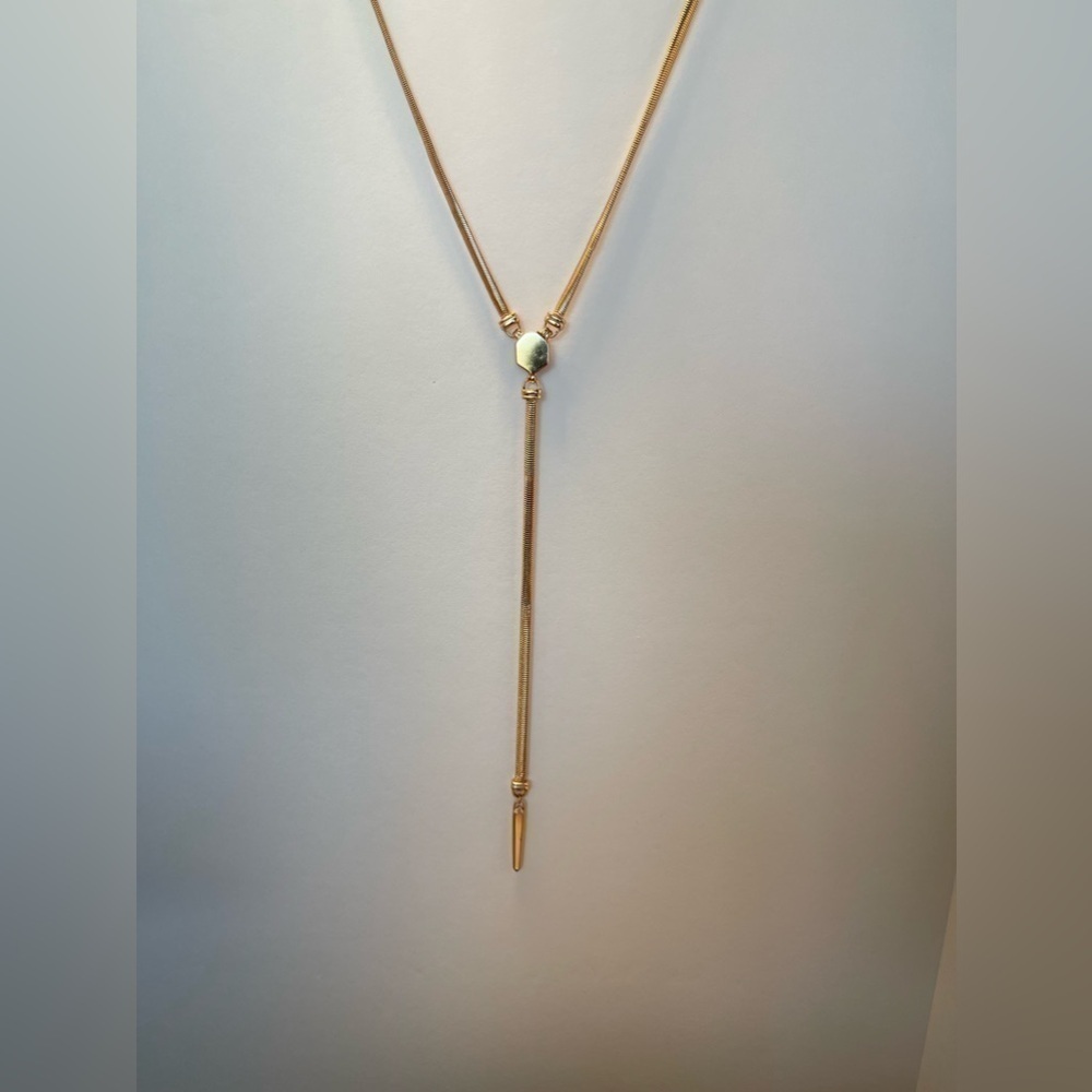 Kendra Scott long necklace gold tone - Picture 4 of 12